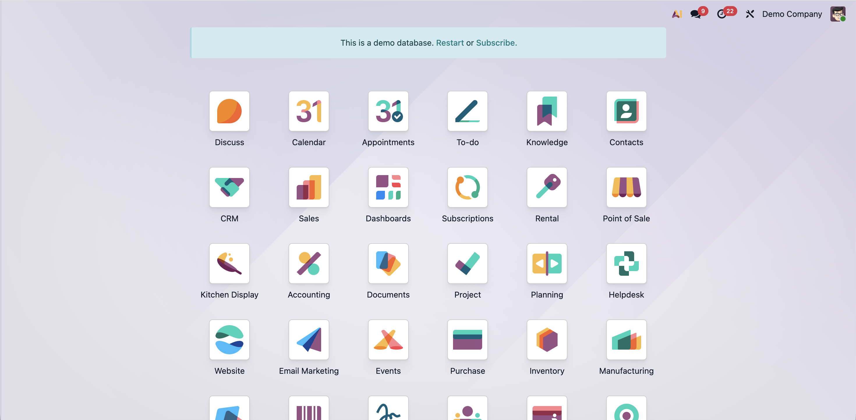 Interface Odoo