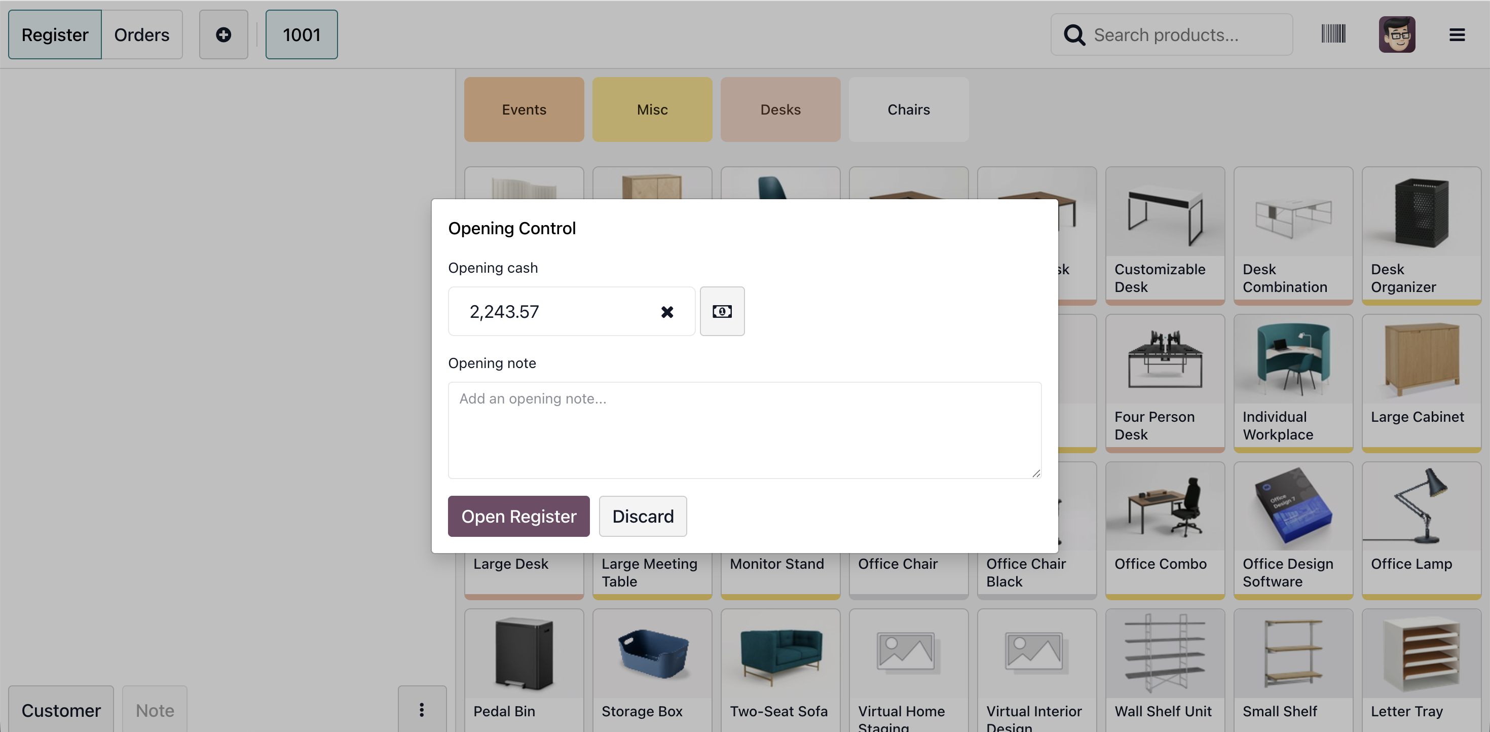 Interface Odoo
